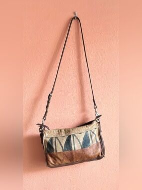 Caterina Lucchi Boho Distressed Leather Crossbody Bag in Multicolor